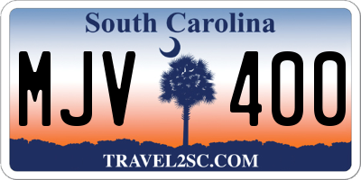 SC license plate MJV400