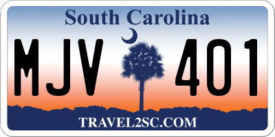 SC license plate MJV401