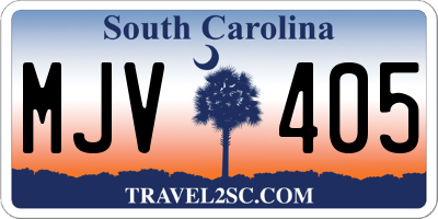 SC license plate MJV405