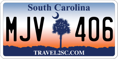 SC license plate MJV406