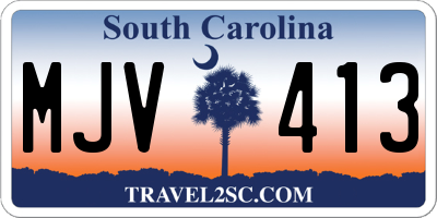 SC license plate MJV413