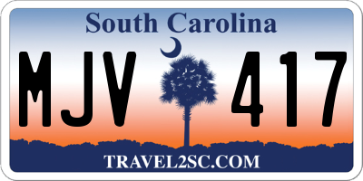 SC license plate MJV417