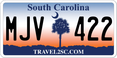 SC license plate MJV422