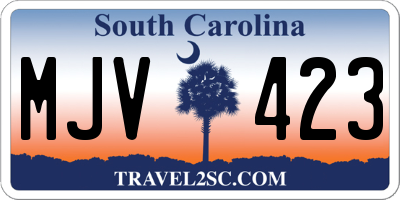 SC license plate MJV423