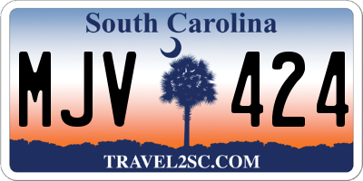 SC license plate MJV424