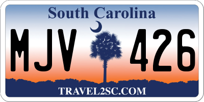 SC license plate MJV426