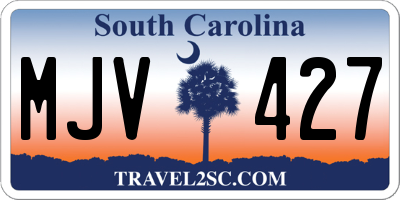 SC license plate MJV427