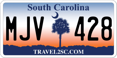 SC license plate MJV428