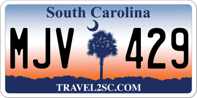 SC license plate MJV429