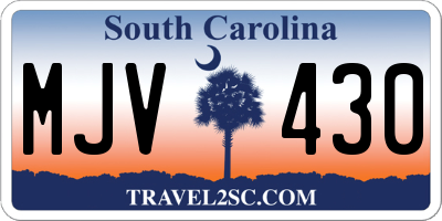 SC license plate MJV430