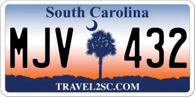 SC license plate MJV432