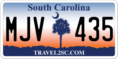 SC license plate MJV435