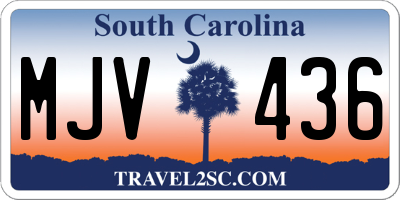 SC license plate MJV436