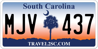 SC license plate MJV437