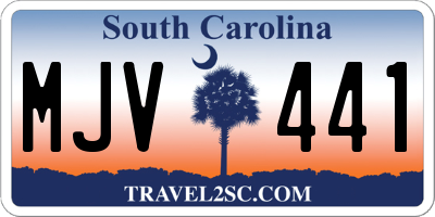 SC license plate MJV441