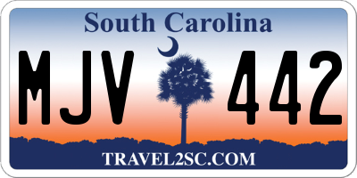 SC license plate MJV442