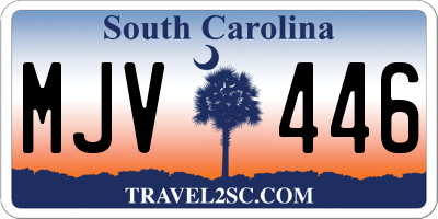SC license plate MJV446