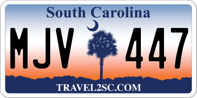 SC license plate MJV447