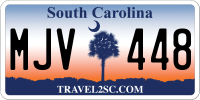 SC license plate MJV448