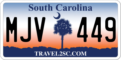 SC license plate MJV449