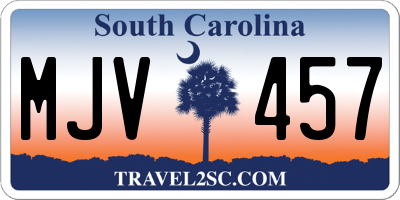 SC license plate MJV457