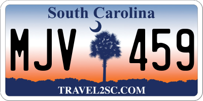 SC license plate MJV459