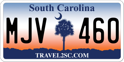 SC license plate MJV460