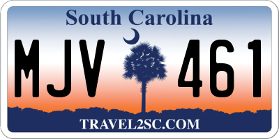 SC license plate MJV461