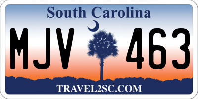 SC license plate MJV463