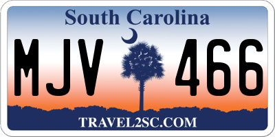 SC license plate MJV466