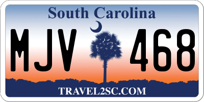 SC license plate MJV468