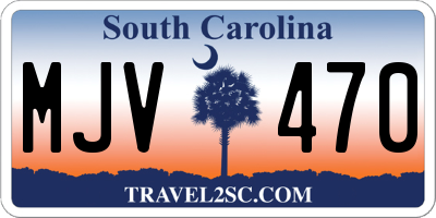 SC license plate MJV470