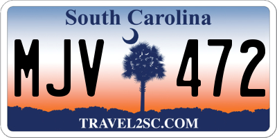 SC license plate MJV472