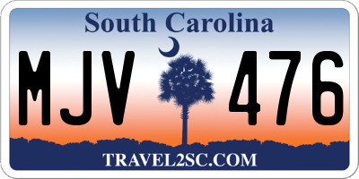 SC license plate MJV476