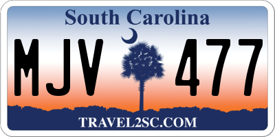 SC license plate MJV477