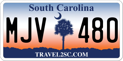 SC license plate MJV480