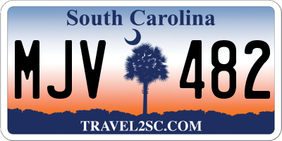 SC license plate MJV482