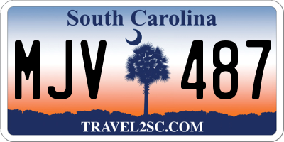 SC license plate MJV487
