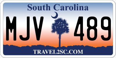 SC license plate MJV489