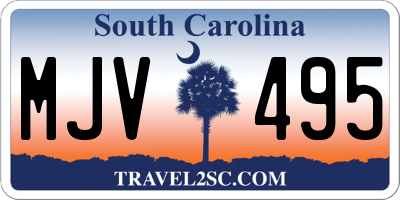 SC license plate MJV495