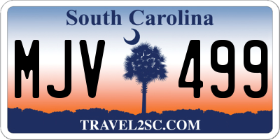 SC license plate MJV499