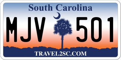SC license plate MJV501