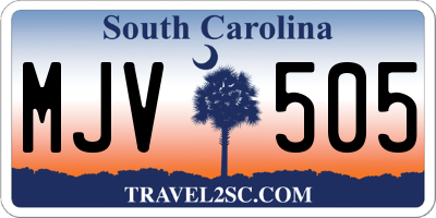 SC license plate MJV505