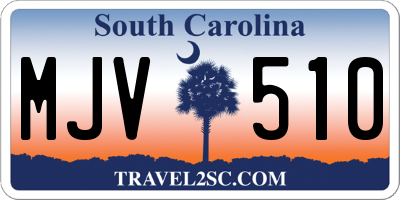 SC license plate MJV510