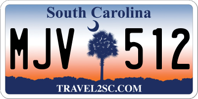 SC license plate MJV512