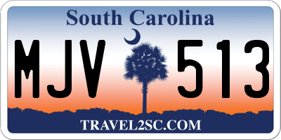 SC license plate MJV513
