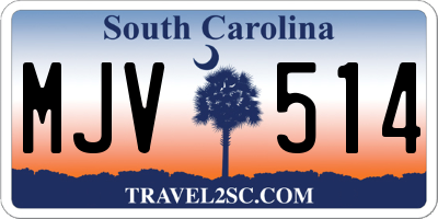 SC license plate MJV514