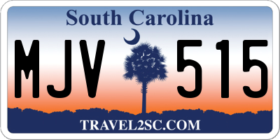 SC license plate MJV515