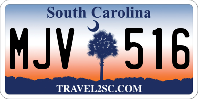 SC license plate MJV516