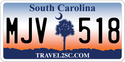 SC license plate MJV518